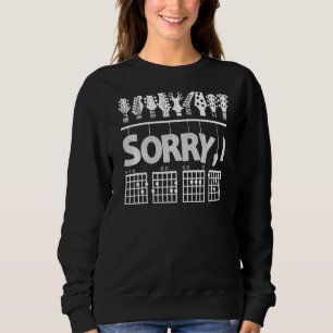 Guitar  Sorry I Dgaf  Hidden Message Guitar Chords Sweatshirt