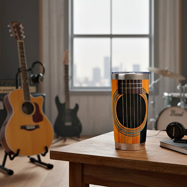 Guitar sound hole personalized insulated tumbler (Creator Uploaded)