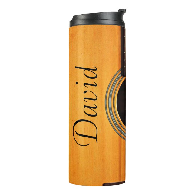 Guitar sound hole personalized thermal tumbler (Rotated Left)