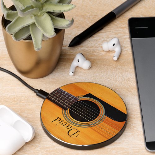 Guitar sound hole personalized  wireless charger 