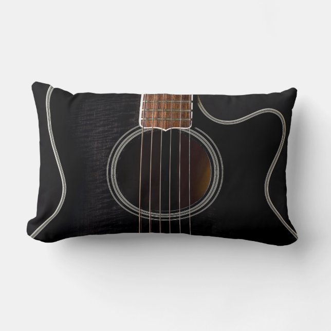 Guitar Soundhole Lumbar Pillow (Front)
