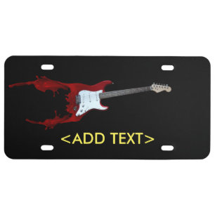 Guitar Splash License Plate