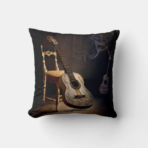 Guitar Spotlight  Throw Pillow