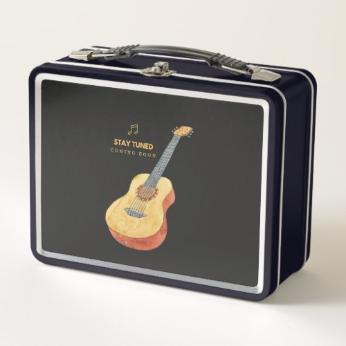 Guitar Stay Tuned Metal Lunch Box