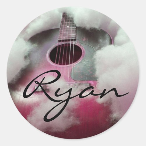 Guitar sticker for name RYAN