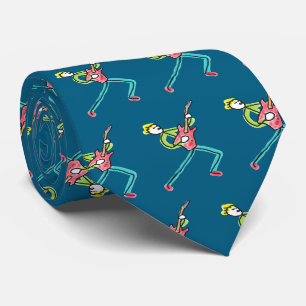 Guitar Stickman Neck Tie