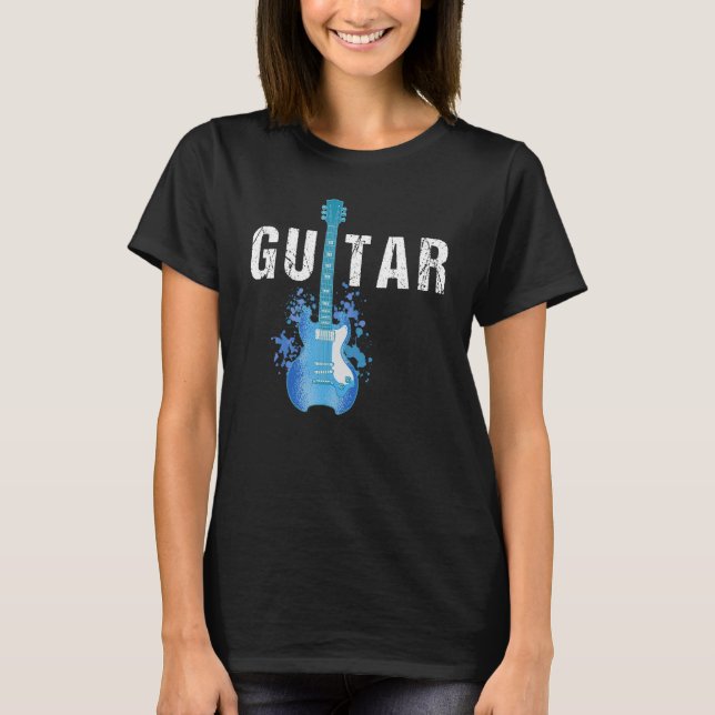 Guitar String Musician Acoustic Electric Guitarist T-Shirt (Front)