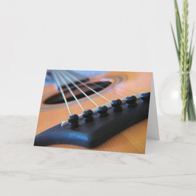 Guitar Strings  -  Blank Inside Greeting Card (Front)