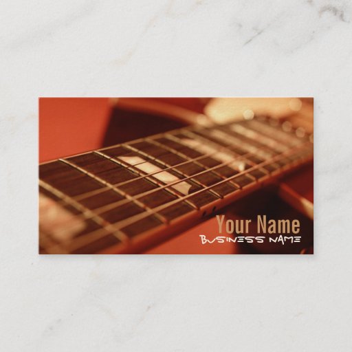 Customizable Guitar Strings Business Cards