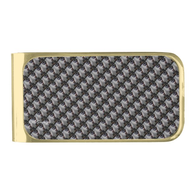 Guitar Strings Guitars Musical Instruments Gold Finish Money Clip (Front)