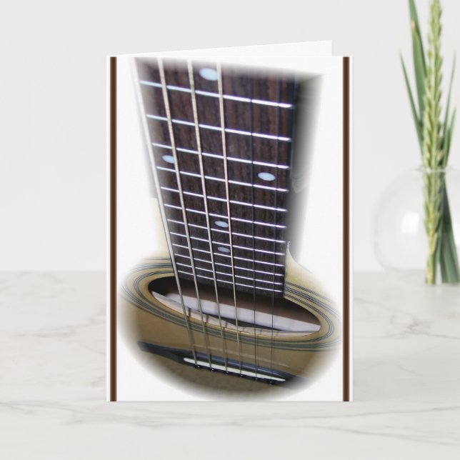 Guitar Strings Happy Birthday Card (Front)