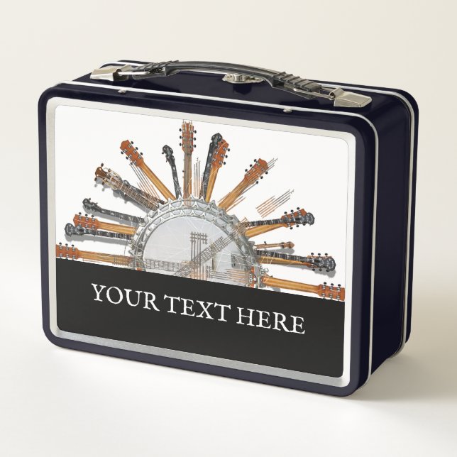 GUITAR STRINGS IN THE SUN METAL LUNCH BOX (Back)