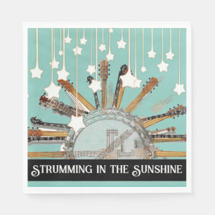 GUITAR STRINGS IN THE SUN NAPKINS
