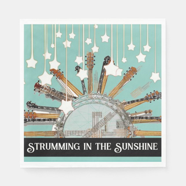 GUITAR STRINGS IN THE SUN NAPKINS (Front)