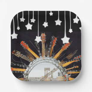 GUITAR STRINGS IN THE SUN PAPER PLATES