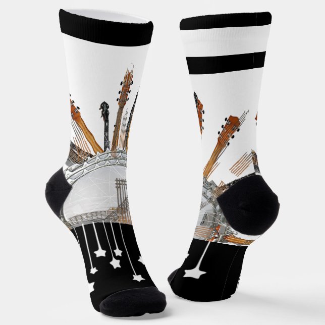 GUITAR STRINGS IN THE SUN SOCKS (Angled)