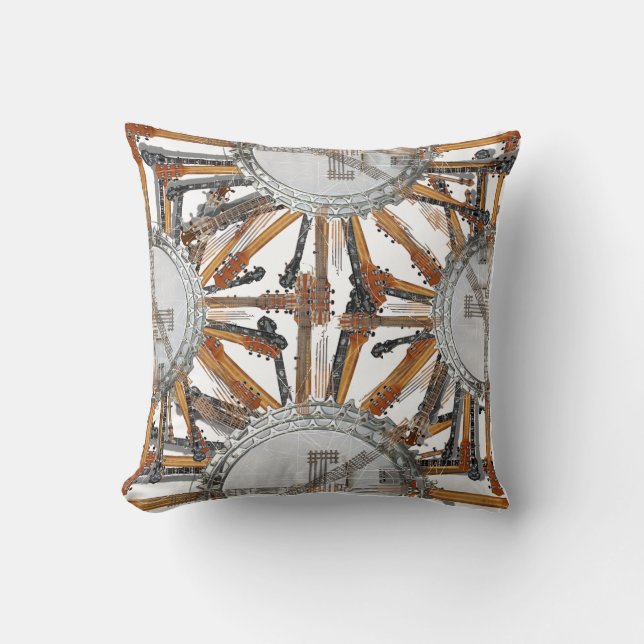 GUITAR STRINGS IN THE SUN THROW PILLOW (Front)