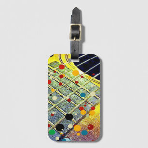 Guitar Strings Musical Watercolor  Luggage Tag