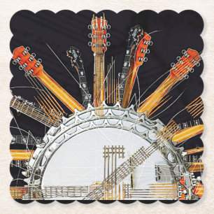 GUITAR STRINGS THE SUN PAPER COASTER