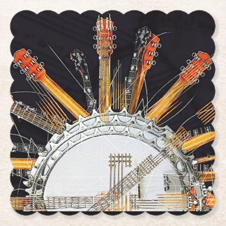 GUITAR STRINGS THE SUN PAPER COASTER