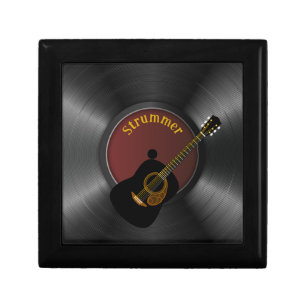 Guitar Strummer Editable Text Gift Box