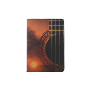 Guitar Sunset Novelty Passport Holder