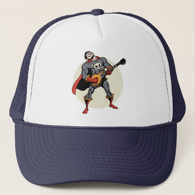 Guitar Superhero Trucker Hat (Front)