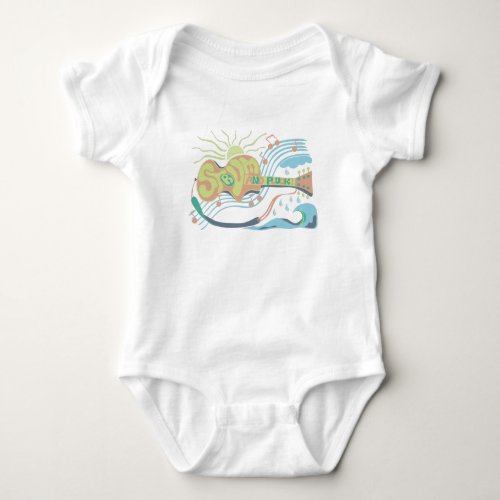 Guitar Surf beach life design Baby Bodysuit