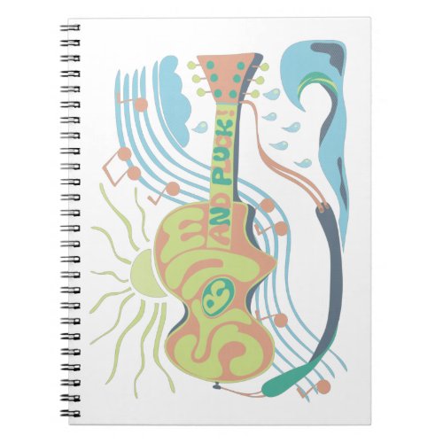 Guitar Surf beach life design Notebook