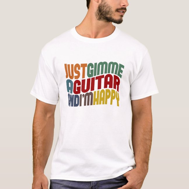 Guitar T-Shirt Colorful Typography
