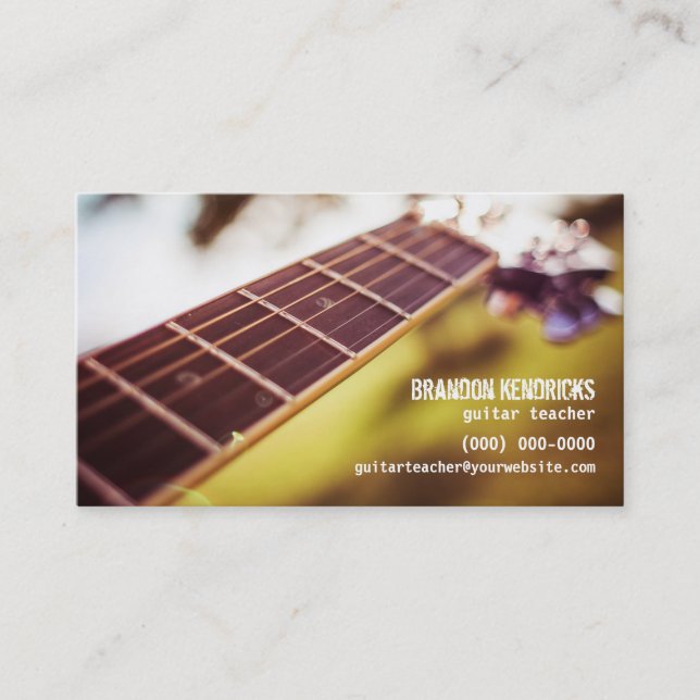 Guitar Teacher Business Card (Front)