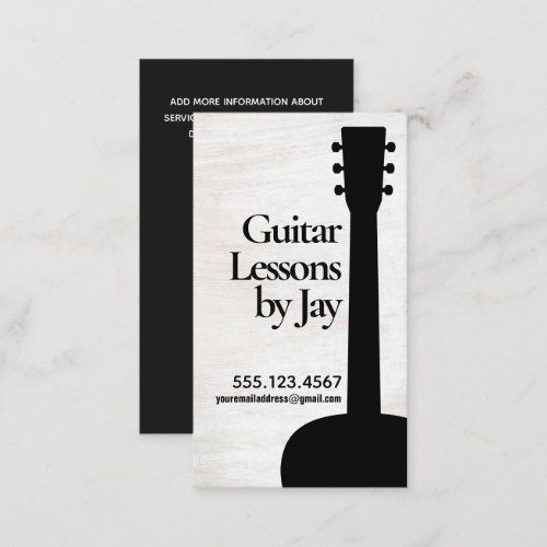 Guitar Teacher Business Card