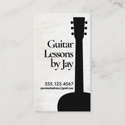 Guitar Teacher Business Card