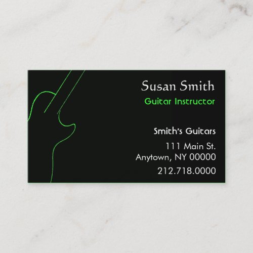 Guitar Teacher Business Card