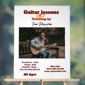 Guitar Teacher  Customized Acrylic Sign