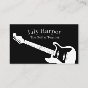 Guitar Teacher   Electric & Acoustic Lessons Busin Calling Card
