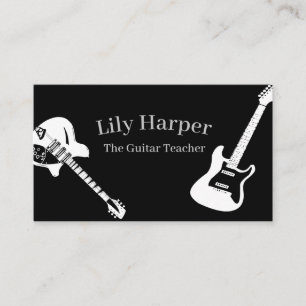 Guitar Teacher   Electric & Acoustic Lessons Busin Calling Card