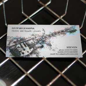 Guitar Teacher | Electric & Acoustic Lessons Business Card