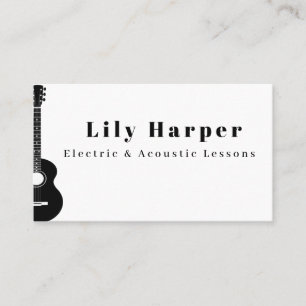 Guitar Teacher Electric & Acoustic Lessons Calling Card