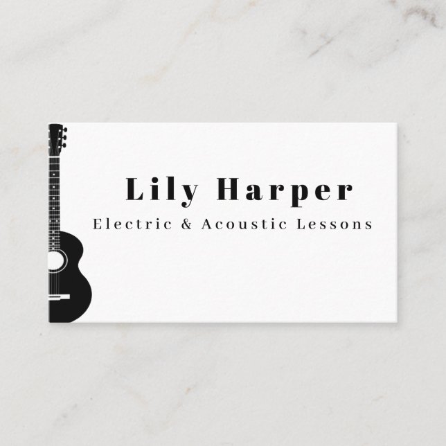 Guitar Teacher | Electric & Acoustic Lessons  Calling Card (Front)