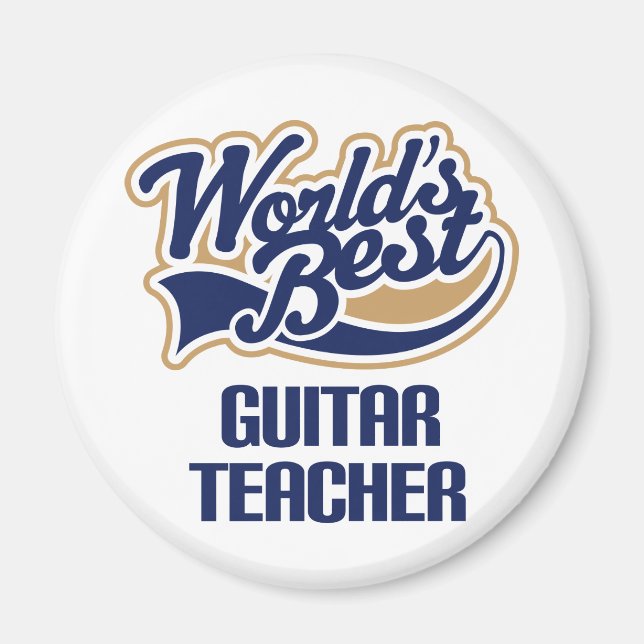 Guitar Teacher Gift Magnet (Front)