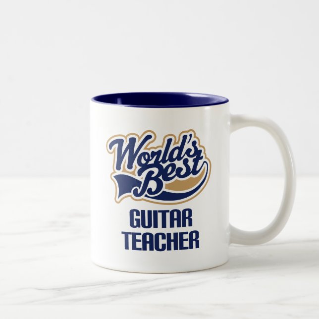 Guitar Teacher Gift Two-Tone Coffee Mug (Right)