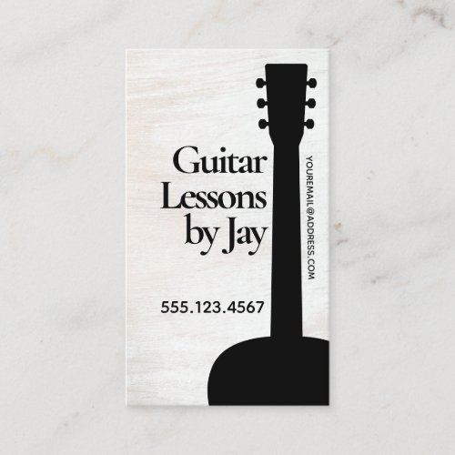 Guitar Teacher Guitarist Business Card