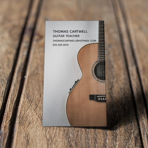 Guitar Teacher Music Lessons Business Card