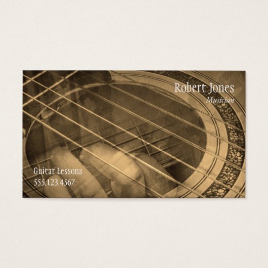 Guitar teacher music lessons instruction (Front)