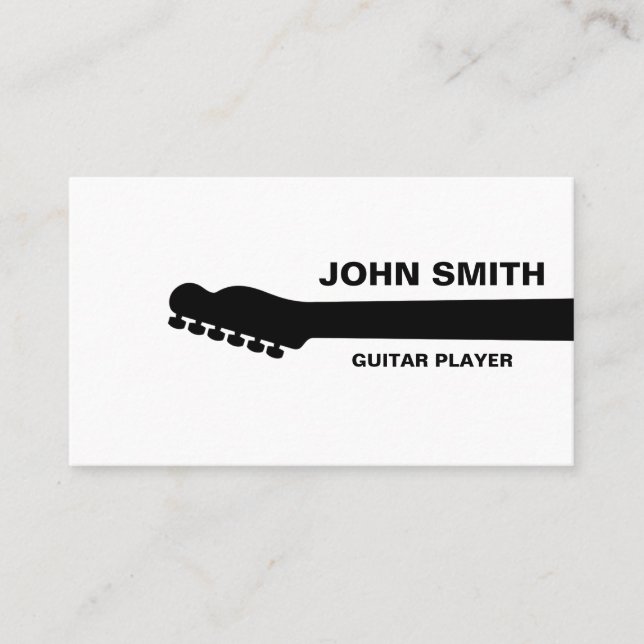 Guitar Teacher Musical Musician Personalized Business Card (Front)