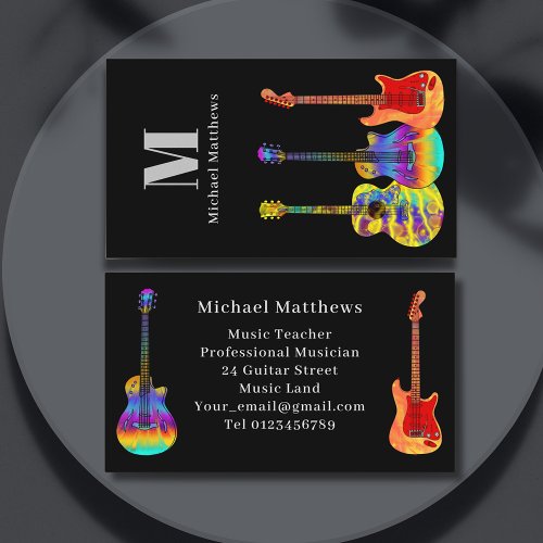 Guitar Teacher Musician Business Card