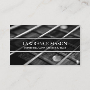Guitar Teacher Photo of Strings - Business Card