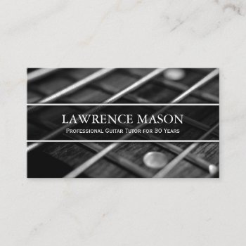 Guitar Teacher Photo Of Strings - Business Card by ImageAustralia at Zazzle