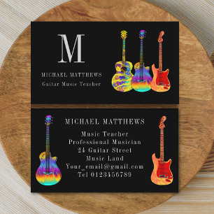 Guitar Teacher Professional Musician Business Card